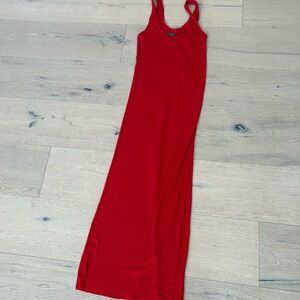 Enza Costa Red Midi Dress